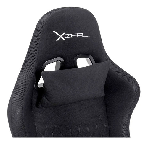 Silla de escritorio Xzeal RGB XZ15 gamer ergonómica negra con tapizado de tela