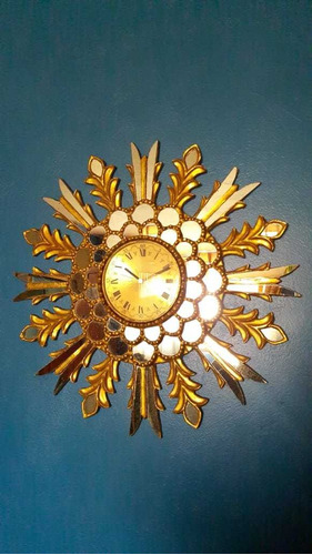 Reloj De Pared Hettich 1960 Pan De Oro Hermoso