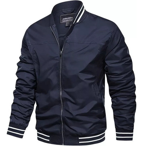 Chaqueta Bomber Cortavientos Ligera Para Hombre, Impermeable