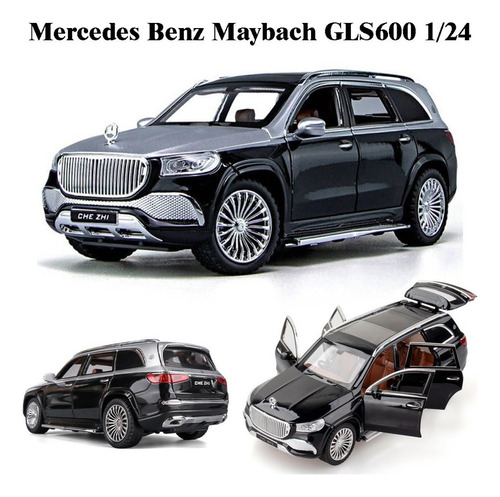 Benz Maybach Gls600 Miniatura Metal Coche Con Luces Y Sonido