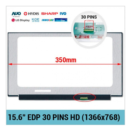 Pantalla Display Nt156whm-n49 V8.0 350mm Hd Sin Brackets