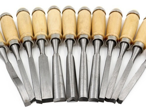 Juego De Cinceles Para Tallar Madera 12 Piezas Carpintería
