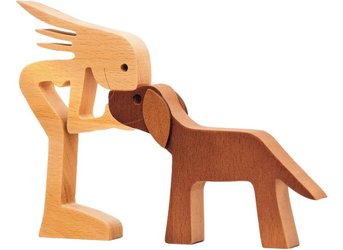 Pawfect House Escultura De Madera, Estatuas De Perro, Decora