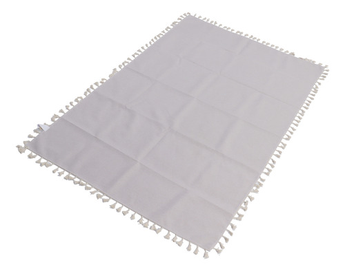 Manteles De Lino De Algodón Borlas Cubierta De Mesa