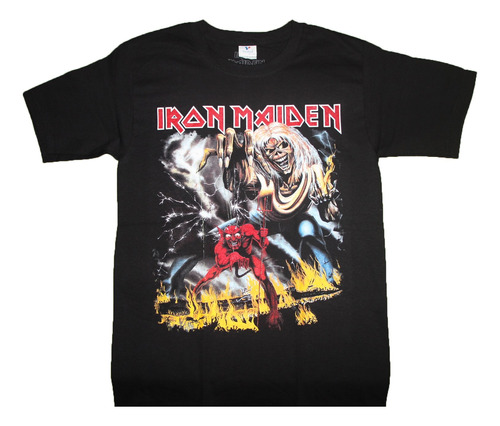 Gusanobass Playera Metal Rock Iron Maiden Number Of The Beas