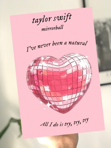 Taylor Swift Cuadro Folklore Mirrorball Decoracion 20x30cm 