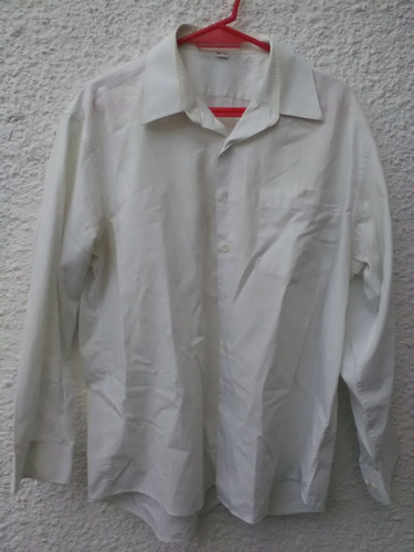 Camisa Blanca Manga Larga 16 1/3 33 Talle Xl.