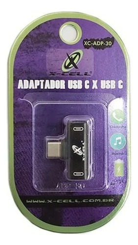 Adaptador USB-C a 2 USB-C hembra que carga para escuchar música ADP-30