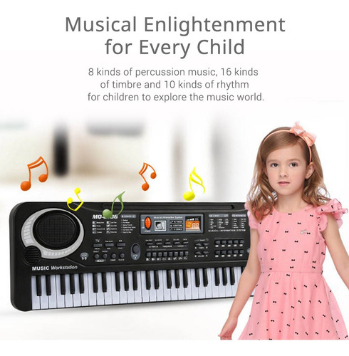 Imagen 5 de 10 de 61 Teclas De Órgano Electrónico Usb Teclado Digital Piano Mu