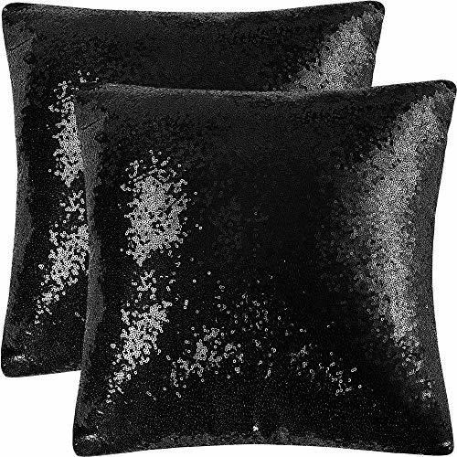 Piccocasa 2 Pcs Sequin Tire Cubiertas De Almohadas, 79xsv