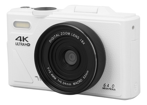 Cámara Digital Retro, 4k, 64 Mp, Uhd, Zoom 18x, Enfoque Auto