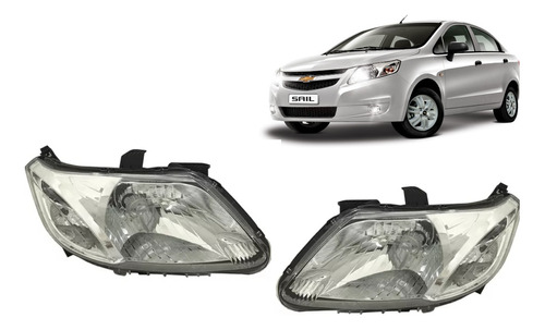 Par Farolas Para Chevrolet Sail 2013 A 2020