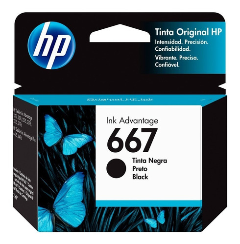 Cartucho Tinta Original Hp 667 Negro Somos Mayoristas