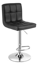 Comprar Silla Piso Bar Marca Aspor Taburete Respaldo Ecocuero Altura Acolchados Regulable Color Negro - Respaldo Cromado Altura 105cm Con Reposa Pies Rotacion 360 Giratoria Hidraulica Altura Ajustable