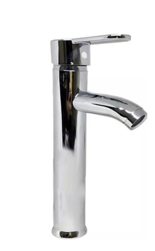 Griferia Monocomando Lavatorio Alta 32cm Para Bacha De Apoyo Color Gris