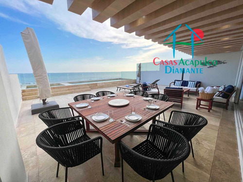 Cad Ikaroa Ph 6. Penthouse De Playa Con Terraza, Alberca, Jacuzzi Privados Y Vista Frontal Al Mar