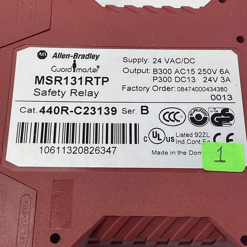Allen Bradley 440r-c23139 Relevador Msr131rtp 1 (Usado)