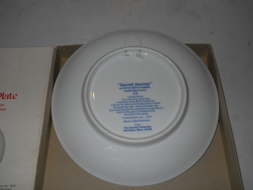 Plato De Coleccion Ceramica Schmid Navidad Maria Jose 1976 (Usado)
