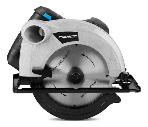 Sierra Circular Fierce Fsc1201 1200w 5000rpm Color Negro Frecuencia 50Hz