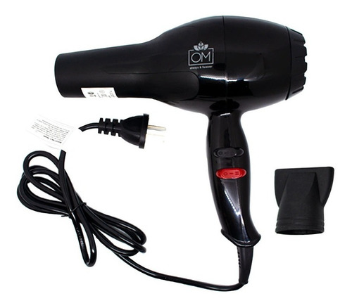 Imagen 1 de 10 de Secador De Pelo Cabello Om 1000w Profesional Frio Calor