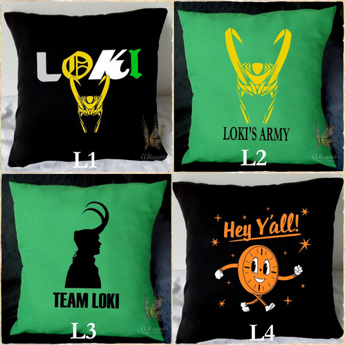 Almohadones 40x40 Estampas Loki Serie Marvel Disney Wilwarin