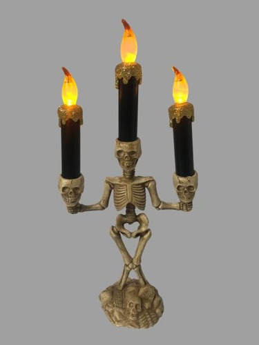 Candelabro Esqueleto Con Luces Halloween