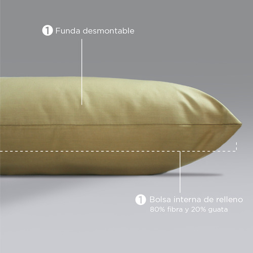Almohada King Size 100% Algodón 144 Hilos Semi Firme