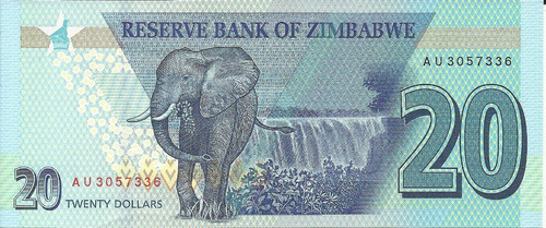 Zimbabwe 20 Dólares 2020