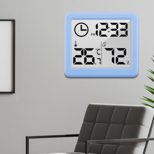 Relógio Digital De Parede Medidor De Temperatura Familiar