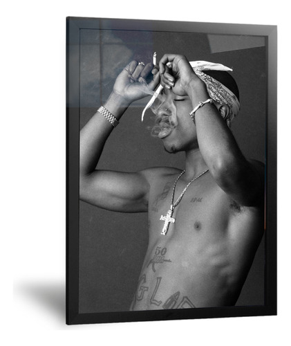 Cuadro 2pac Smoking, Deco, 40x60. Quaddros