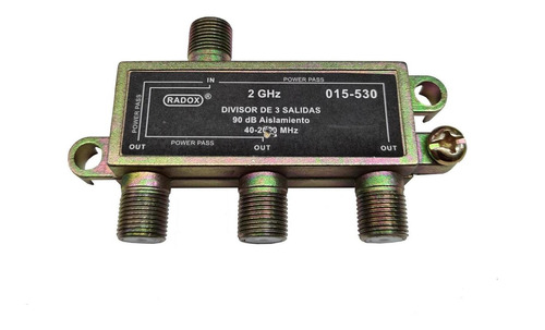 Divisor 1 Entrada 3 Salidas 75 Ohm 2 Ghz Oro Radox 015-530