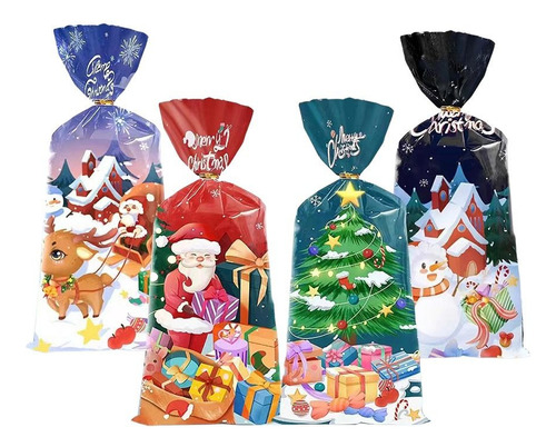 Bolsa De 50 Caramelos De Navidad, Bolsa De Regalo De Navidad