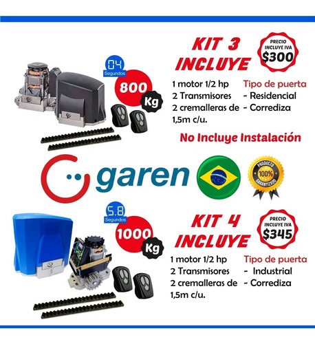 Imagen 4 de 4 de Motor Para Puertas De Garaje Batiente Abatible Guayaquil