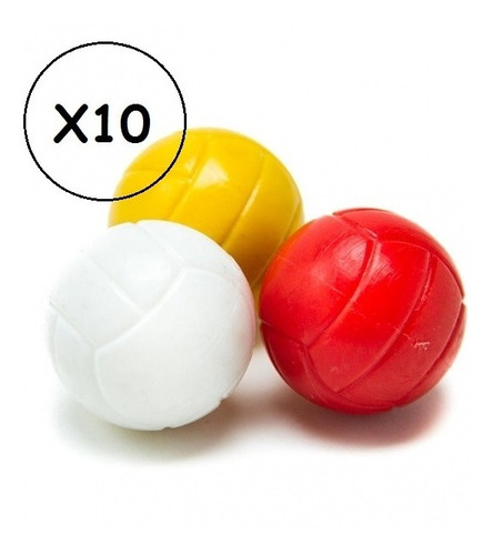 Pelota Pelotitas Metegol Lisas X10 Bisonte Casa Valente