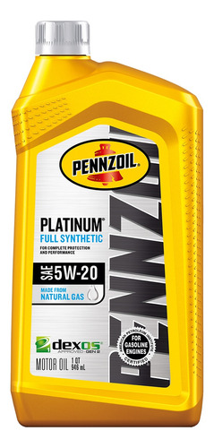 Aceite De Motor Pennzoil Platinum  5w20 0,946 Litros