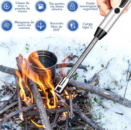 Usb Encendedor Eléctrico Portátil Recargable De Cocina