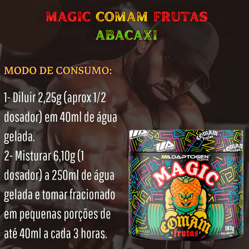 Magic Comam Pré Treino Pote 183g Adaptogen
