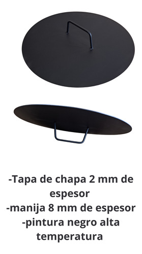 Disco Arado Paella 50ø Cocina Parrilla C/tapa+ Cocina Rocket