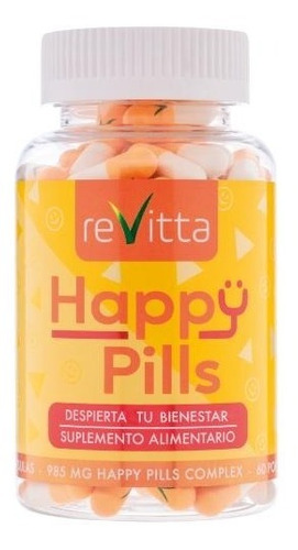 Happy Pills 180 Cápsulas Potente Regulador De Ánimo Natural