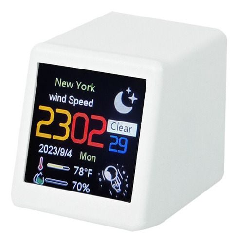 Estação De Previsão Do Tempo Para Carregamento Usb Smart Clo