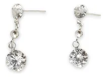 Comprar Aros Dama Circones Colgantes Elegante Plata Ley 925 + Caja 