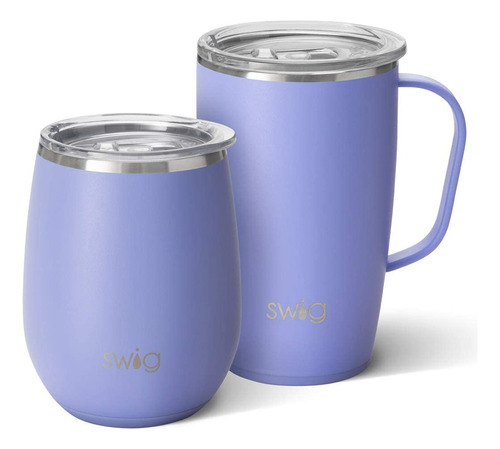 Swig Life Juego Hortensia Mate Am+pm 1 Taza Viaje 18 Oz + 14