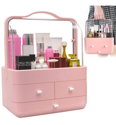 Caja Cosmetiquera Portátil Organizador De Maquillaje 3 Cajon