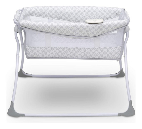 Cuna Moises Para Bebe Con Luz Sonido Delta Children Gris Diseño Circulos