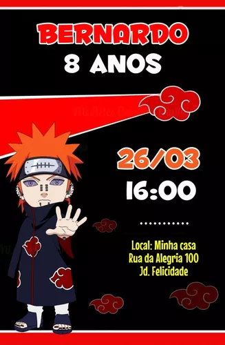 Akatsuki  Papel de parede naruto, Convite de aniversário, Imagem