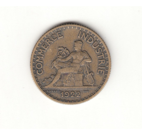 Moneda Francia 1 Francs 1922 Cámara De Comercio (c85)