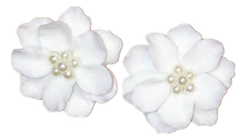 Guoshang - Aretes De Arcilla Polimérica Con Flores Blancas.