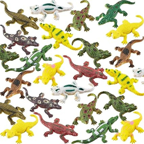 36 Piezas De Juguete De Cocodrilo, 2 Simulación De Cocodrilo