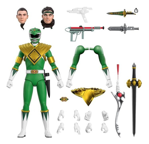 Mighty Morphin Power Rangers Green Tommy Oliver Super7 Ultm