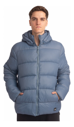 Campera Rip Curl Puffer Celeste Hombre